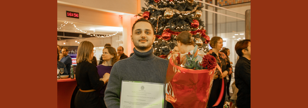 Arian Memarpouri wins award for best master's thesis